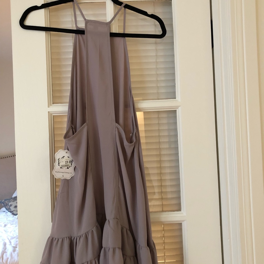 Light Purple Backless Dress